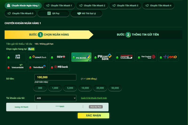 Cách nạp tiền FB88 và rút tiền nhanh chóng và cực chuẩn xác 2 Nạp Tiền Fb88 Thông Qua Thanh Toán Trực Tuyến